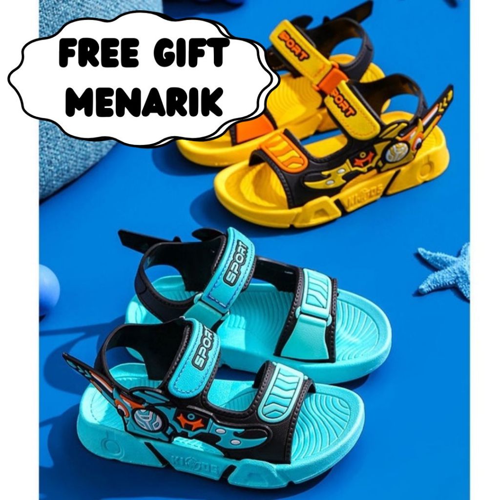 [LAST CALL] JISOOBABY AA-174 Mountain Sandals รองเท้าแตะเด็กผู้ชาย สายถอดได้ วัสดุ PU รุ่นน่ารัก 2-8