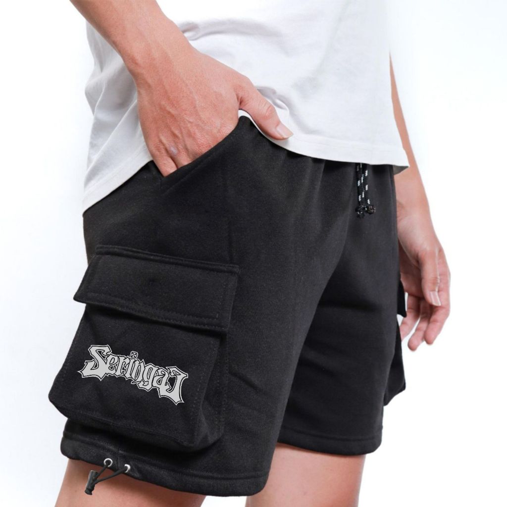 กางเกงคาร์โก้สั้น Grin Boardsh Short Pants Boxer Fleece Men Women Unisex
