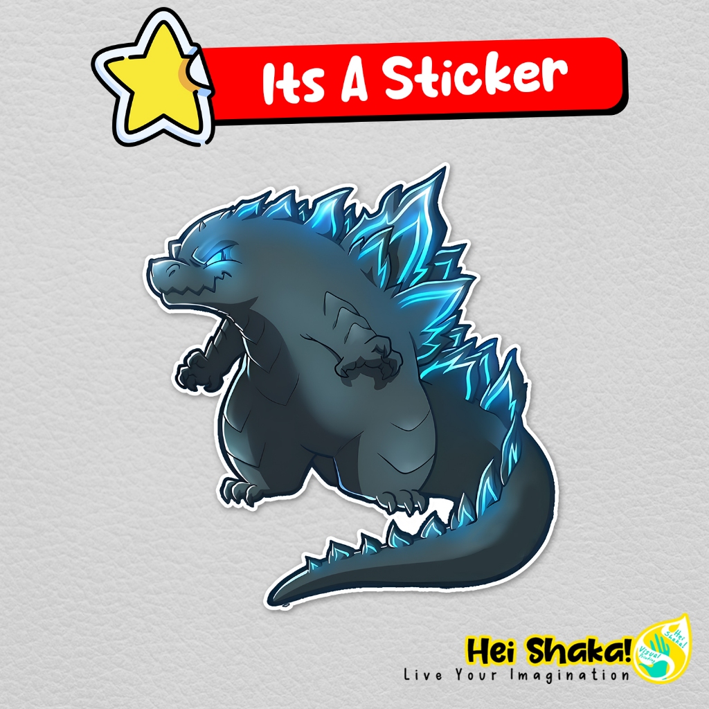 Chibi BadAss Godzilla Sticker kaiju Monster Sticker วัสดุไวนิลกันน้ํา