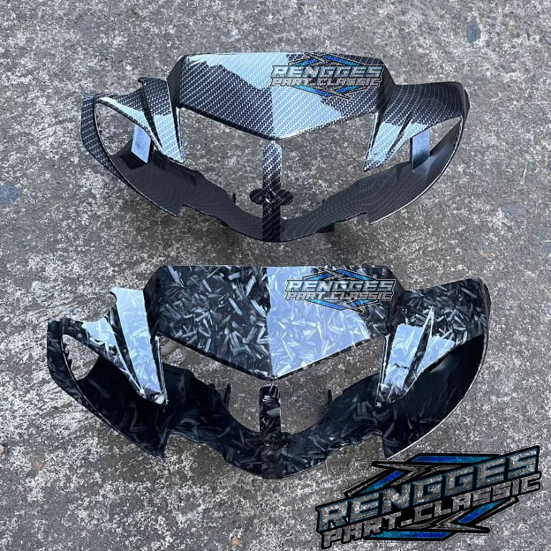 Vega r ฝาครอบไฟหน้าคาร์บอน wtp ใหม่พร้อมคอคอ kevlar gloss motif ปลอม