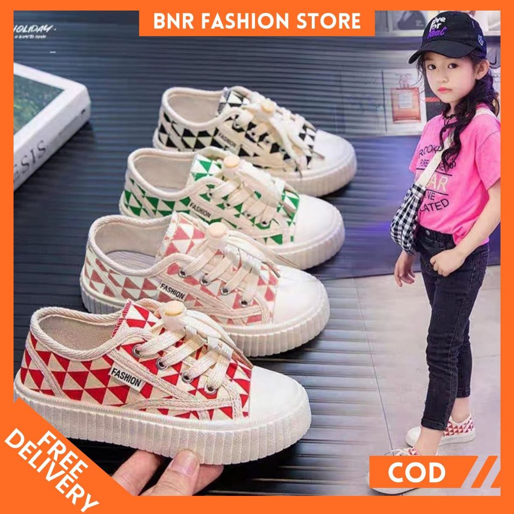 BFS - รองเท้าผ้าใบลําลองสําหรับเด็กพร้อมทวีมุม MOTIF, TEMILI MODEL AS 186