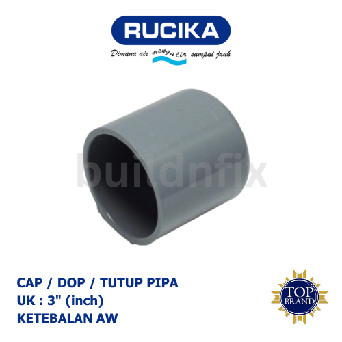 RUCIKA CAP / DOP / PVC PIPE CAP 3" AW (THICK)