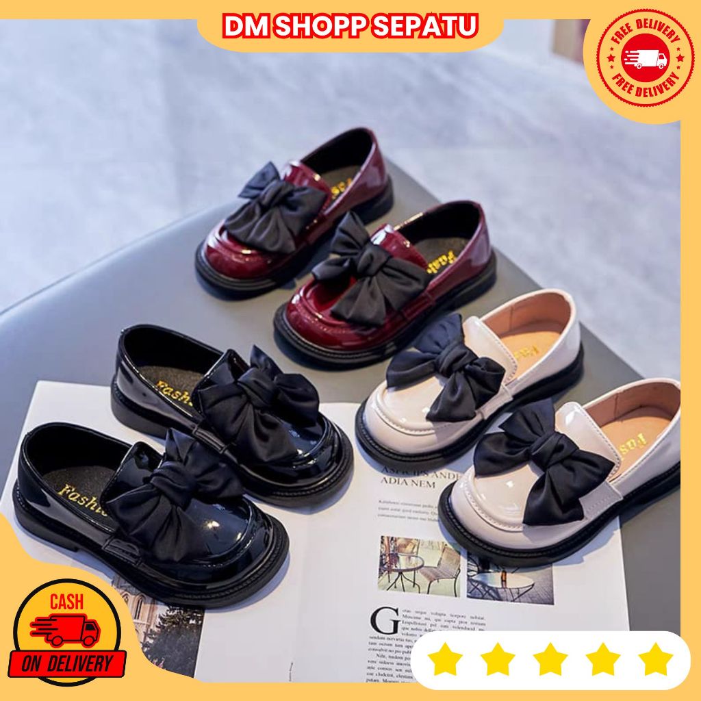 Dm SHOPP Docmart Women & 39;s รองเท้า Slip On Glosy Casual Ribbon Variation DN 025