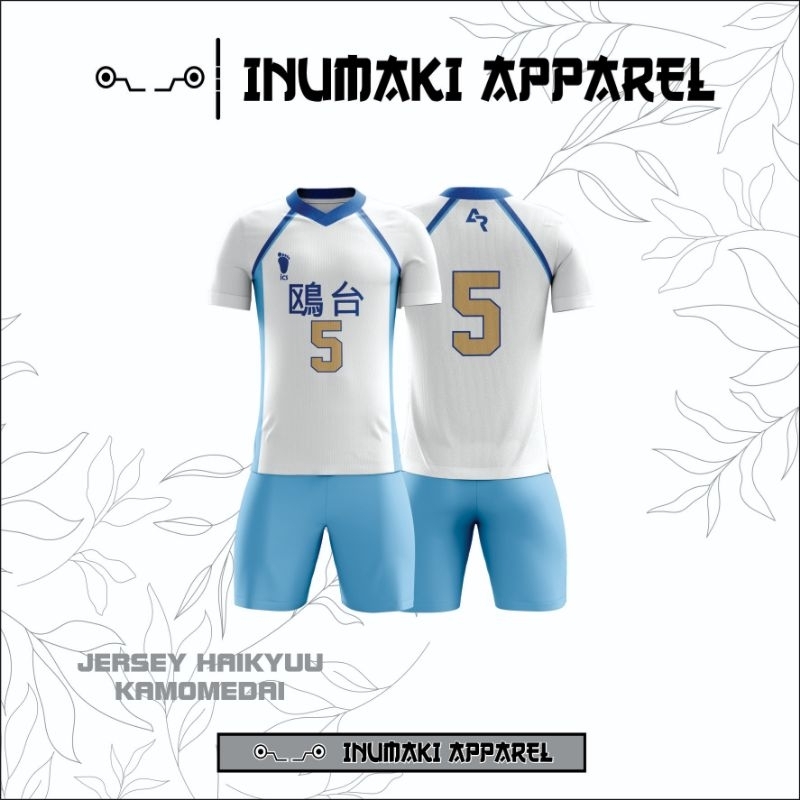 เสื้ออนิเมะ Haikyuu - Kamomedai Can/ฟรี หมายเลขชื่อและหลังแบบกําหนดเอง