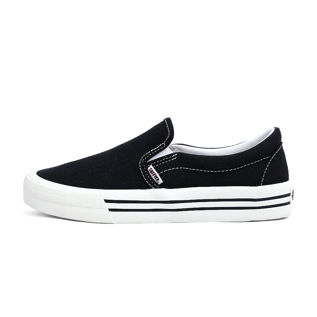 Saba Vintage Slip On Black White LX - รองเท้าผ้าใบลําลองผู้ชายผู้หญิงรองเท้า