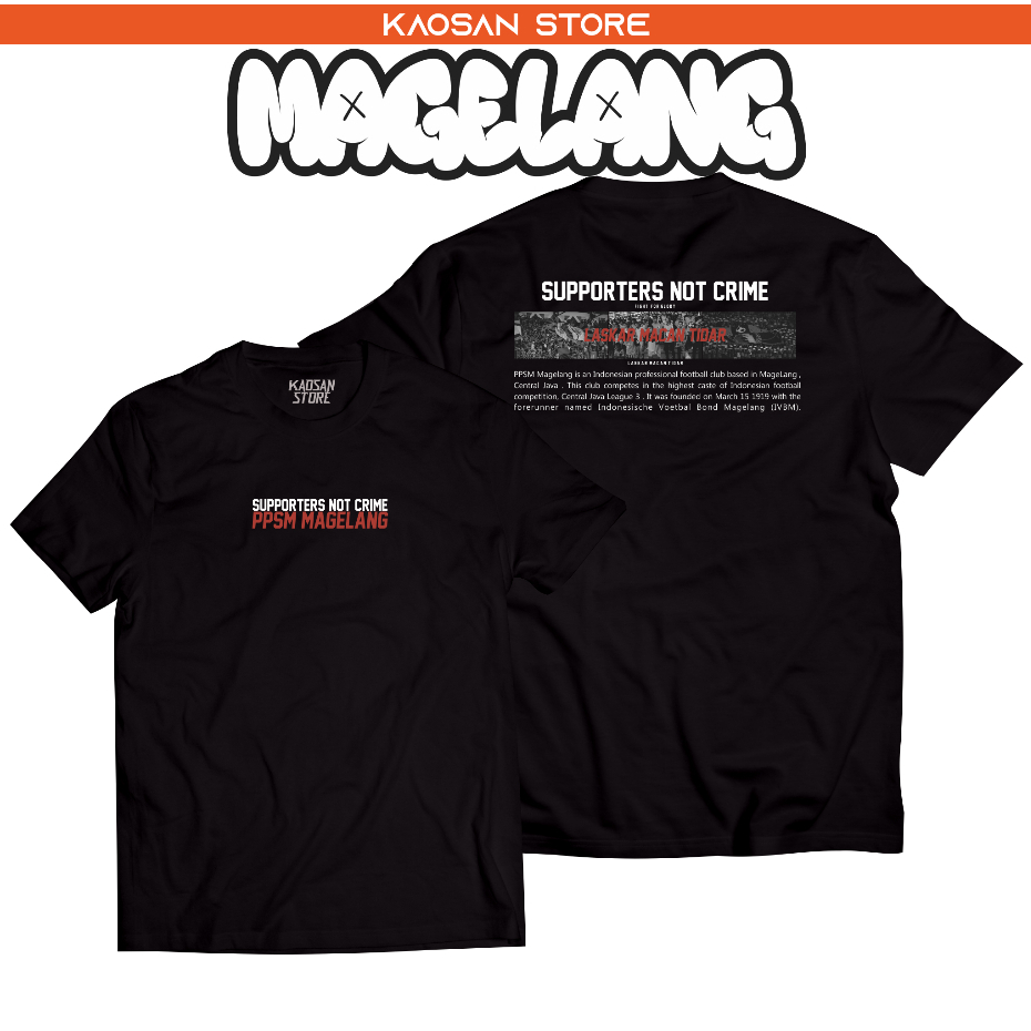 เสื้อยืด PPSM Magelang | เสื้อยืด Tiger Tidar Squadra | ฟุตบอลเมลังลังลัง | ผู้สนับสนุนมาลัง