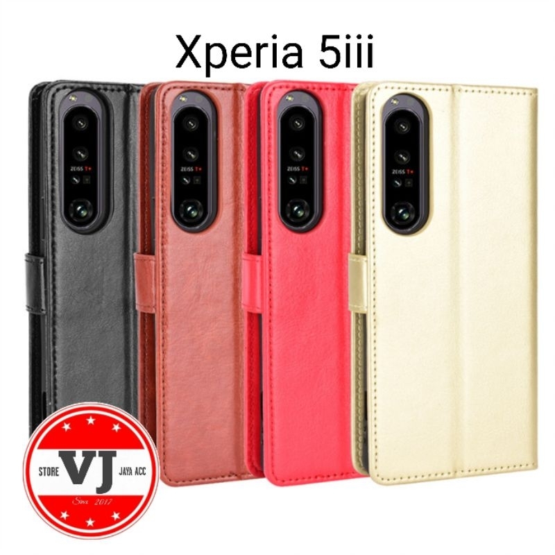 Softcase Flip Cover Sony Xperia 5 Mark III Case Leather Wallet Sony 5iii