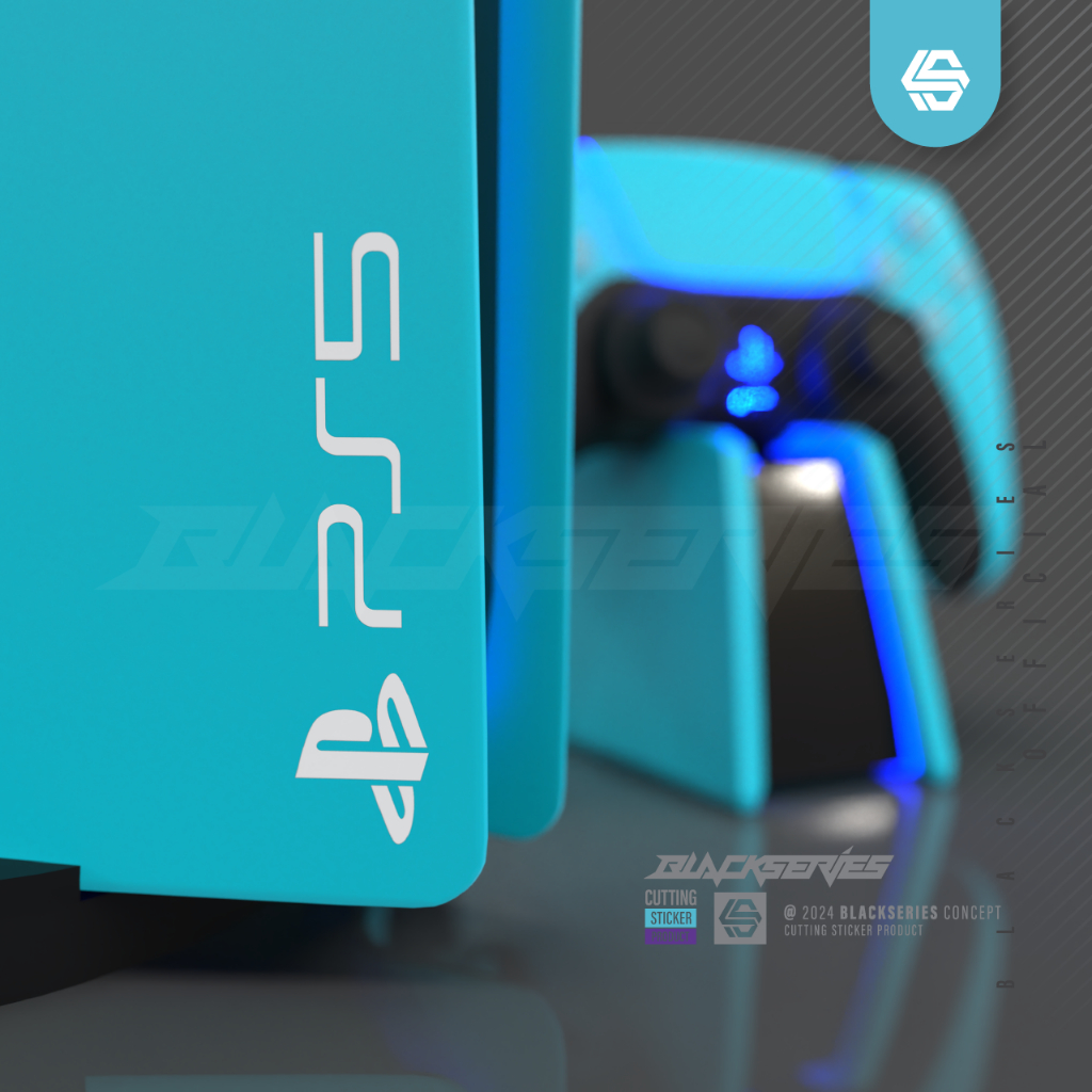 สติ๊กเกอร์ตัด โลโก้ PS 5 || สติ๊กเกอร์โลโก้ PS5 | เพลย์สเตชัน