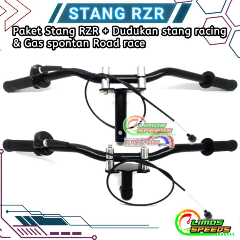 RZR แพ็คเกจแฮนด์ Plus RZR ขายึดแฮนด์ Yamaha Honda Suzuki RZR แฮนด์ Fullset plus Spontan Gas