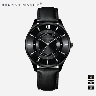 HANNAH MARTIN Jam Tangan Pria 100% Original Model Terbaru Keren Quartz COWOK Kulit Anti Air Men Watch COD Laki Arloji Men Watch 1231