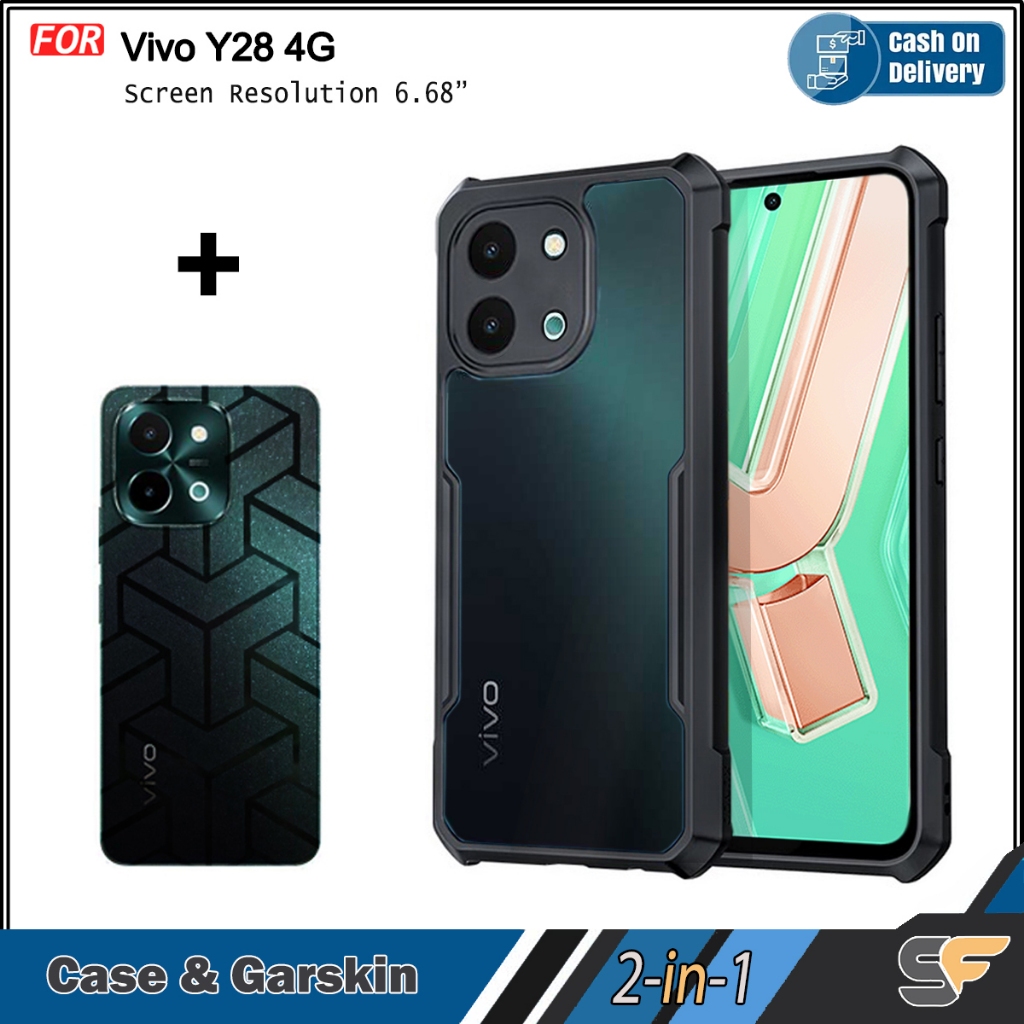 2in1 กรณีและ Garskin Anti-Fungus Vivo Y28 4G Y36 4G 5G Vivo Y27 4G 5G Y35 2022 Vivo Y30i Y33s Y33t V