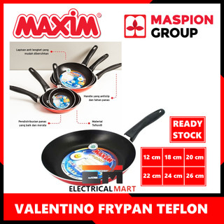 MASPION Maxim Valentino Frypan 12 18 20 22 24 26 cm Neostone Deep Wok - Fry Pan Wajan Teflon Anti Lengket 12cm 18cm 20cm 22cm 24cm 26cm Garansi Asli SNI