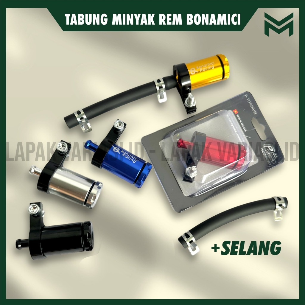Hitam MERAH Bonamici เบรคของเหลวหลอด CNC TITANIUM UNIVERSAL PNP Bracket ขวดน้ํามันและน้ํามันถ้วยท่อสีแดงสีฟ้า GOLD SILVER สีดํา ORIGINAL BEAT FI ESP DELUXE VARIO 125 150 MIO JUPITER NMAX AEROX VESPA SUPRA อุปกรณ์เสริมรถจักรยานยนต์ Variations การประกวด Cbr