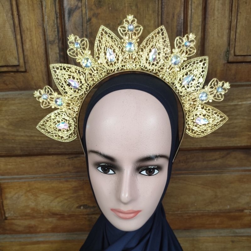 (เทียร่า) ที่คาดผมเต้นรําประสิทธิภาพงานรื่นเริงแบบดั้งเดิม