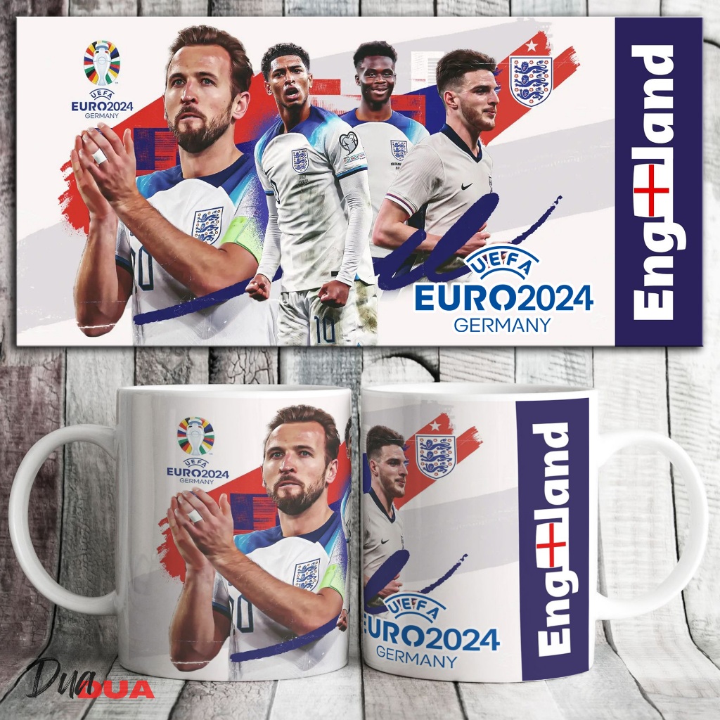 แก้วทีมชาติอังกฤษ แก้ว Euro Cup 2024 แก้ว ถ้วย Euro 2024 Germany EnglandNational Team Squad