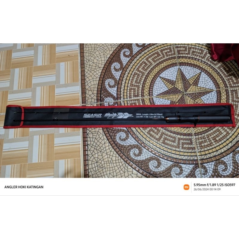 RYOBI SEASIR BLACK ARROW 1-4LB BC / BAITCASTING | แหวนฟูจิแบบเต็ม | คันเบ็ดคาร์บอน SOLID ULTRALIGHT