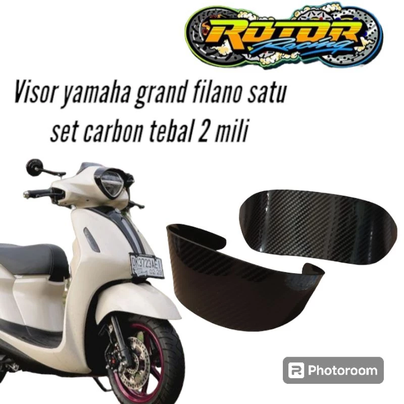 Yamaha grand filano Visor หมวกไฟหน้าชุดเดียว+หมวกวัดความเร็ว รุ่นประเทศไทย กาวคาร์บอน motif plus 3m เทปกาวคู่