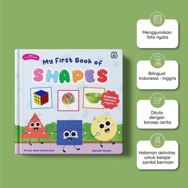 [Mizan] My First Book of Shapes - สองภาษา (Boardbook) | หนังสือเด็ก 0-5 ปี