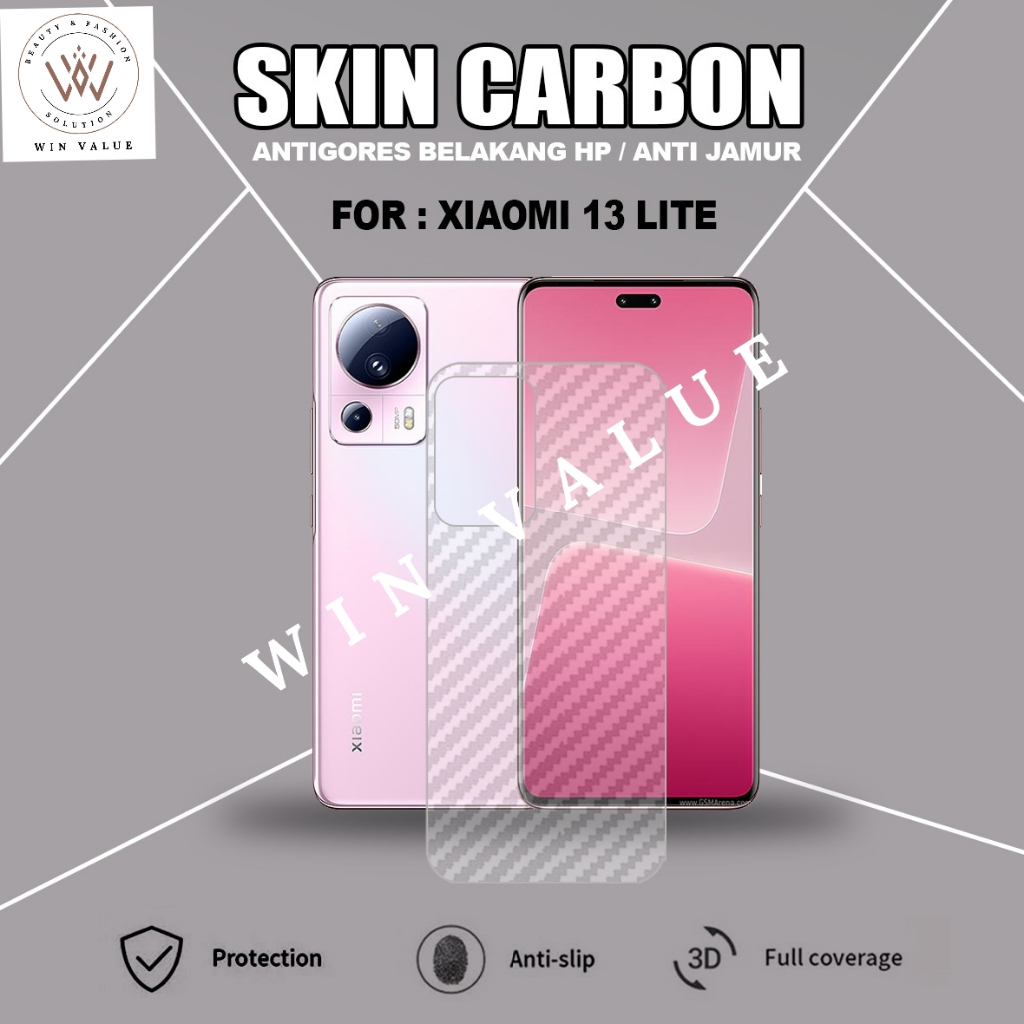 Xiaomi 13 Xiaomi 13 Lite Xiaomi 13 Pro Skin Carbon Garskin Anti-Scratch Back Xiaomi 13 Xiaomi 13 Lit
