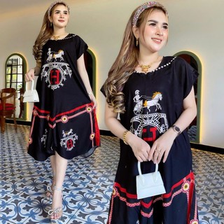 Daster Jumbo Kencana Zumba Dress Busui Resleting depan Daster kekinian