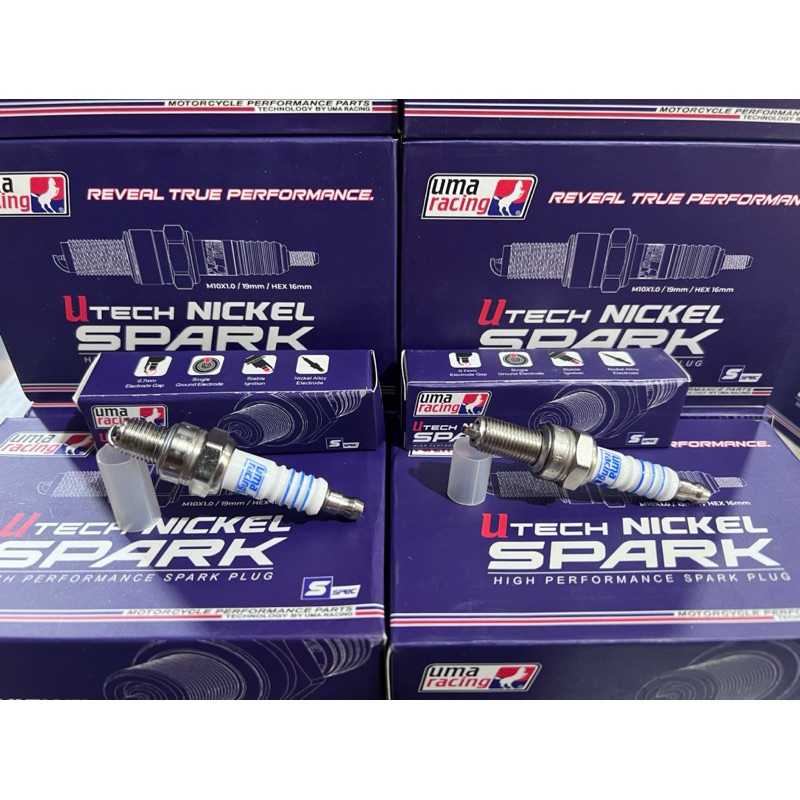 UMA RACING SPARK PLUG UTECH NICKEL B8RTC A7RTC A6RTC SPARK MIO SUPRA KHARISMA