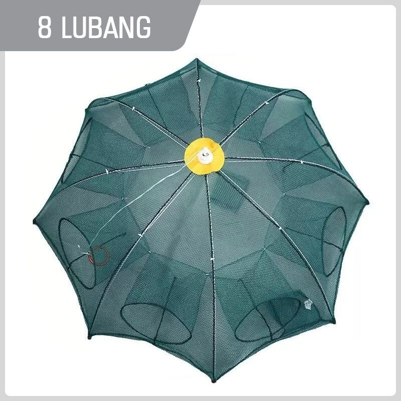 UMBRELLA NET TRAP ปลาปลาปลา CRAB TRAP 8 หลุมรุ่นจัดส่งฟรี