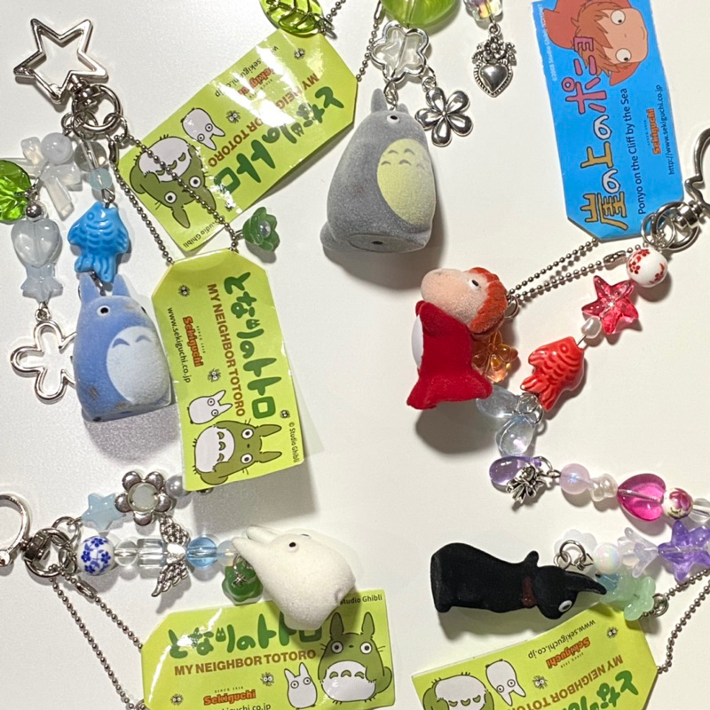 [Rukymoon] Ghibli Gashapon Charm | Ponyo Catbut Totoro Kiki White & Blue Totoro | กระเป๋า Charm
