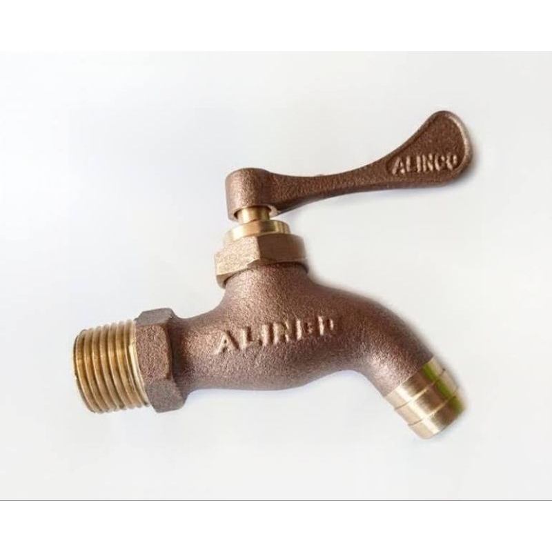 ALINCO อลินโก ก๊อกน้ําทองเหลือง 1/2"นิ้ว/ ก๊อกน้ําติดผนังทองเหลือง