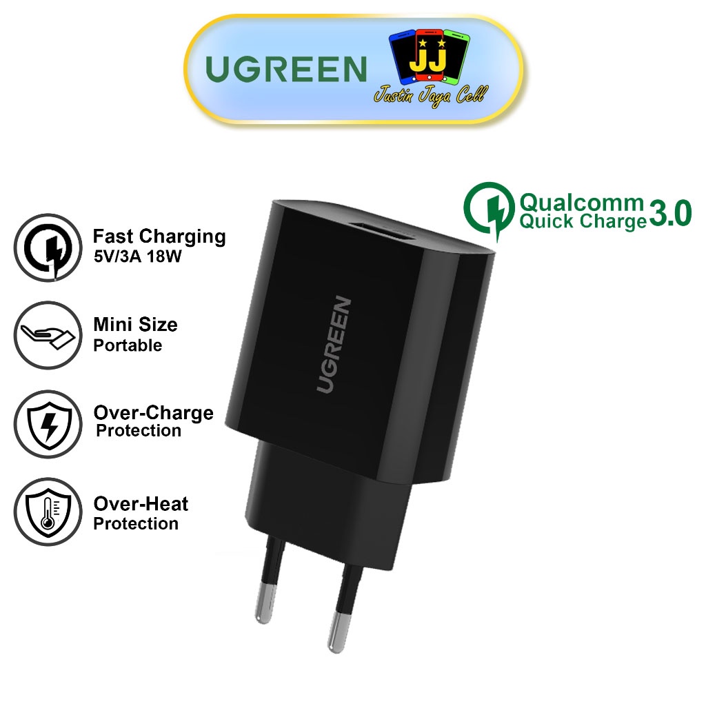 Ugreen หัวชาร์จ iPhone 5 6 7 8 X Xs Xr ชาร์จเร็ว 18w รับประกันอย่างเป็นทางการ Ugreen อินโดนีเซีย