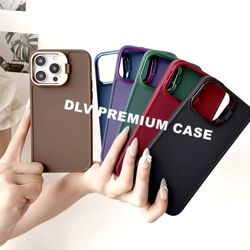 SAMSUNG A23 CASE LUXURY LENS HOLDER STAND เคสกล้อง MACAROON SAMSUNG A23