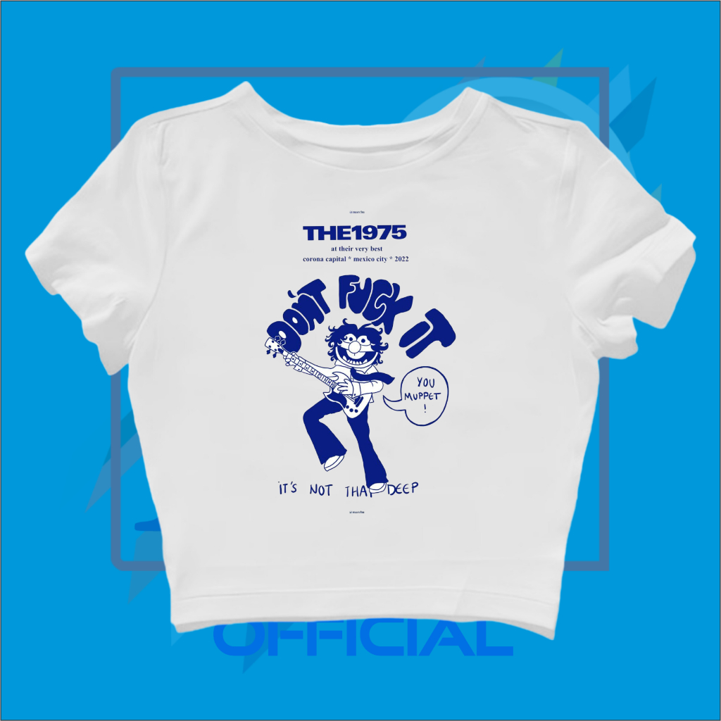 CROP TOP BAND THE 1975 - CROP TEE THE 1975 - FUCK IT | วงดนตรีโลหะ ROCK MUSIC | เกรปฟรุต | เสื้อครอป