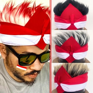 Topi Udeng Ikat Kepala Bendo Head Band Bendera Indonesia Garuda Merah Putih