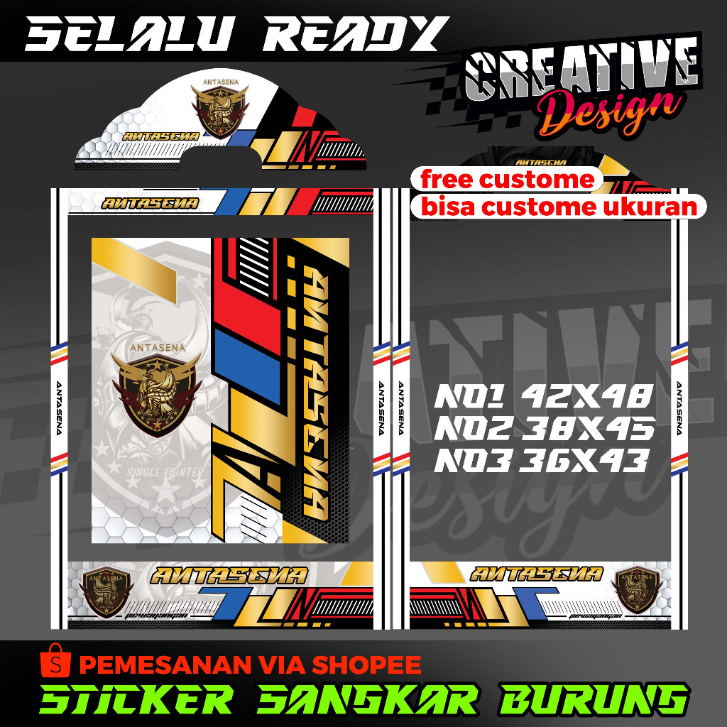 STAR MOTIF FAN BOX BIRD CAGE STICKER