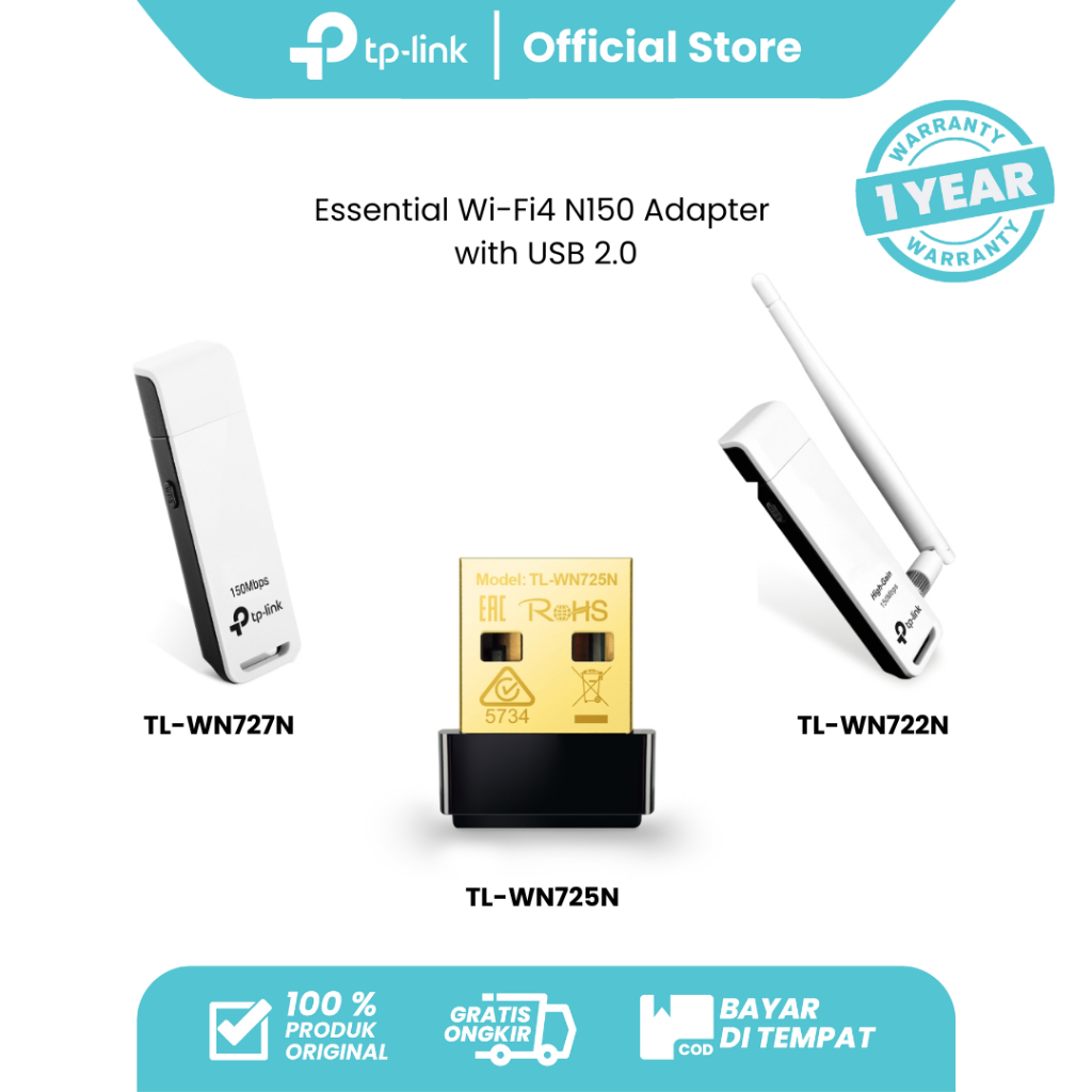 Sasageyou - TP-Link TL-WN727N 150Mbps WiFi Adapter Wireless N USB Adapter Dongle WiFi WN725N WN722N