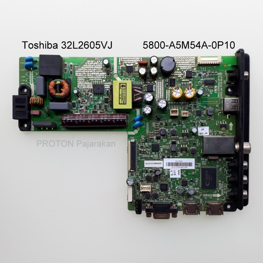 MESIN Toshiba 32L2605VJ 32L2605 32L1600 VJ LCD 32L1600VJ LED TV เมนบอร์ด Carerboard เครื่อง 5800-A5M
