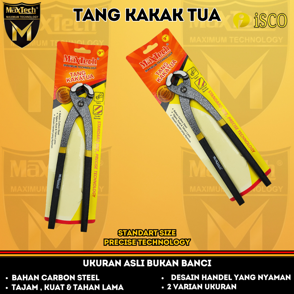 Maxtech 9 & 10 นิ้ว Pro Catut คีม Old Brother Tower Pincer Gegep