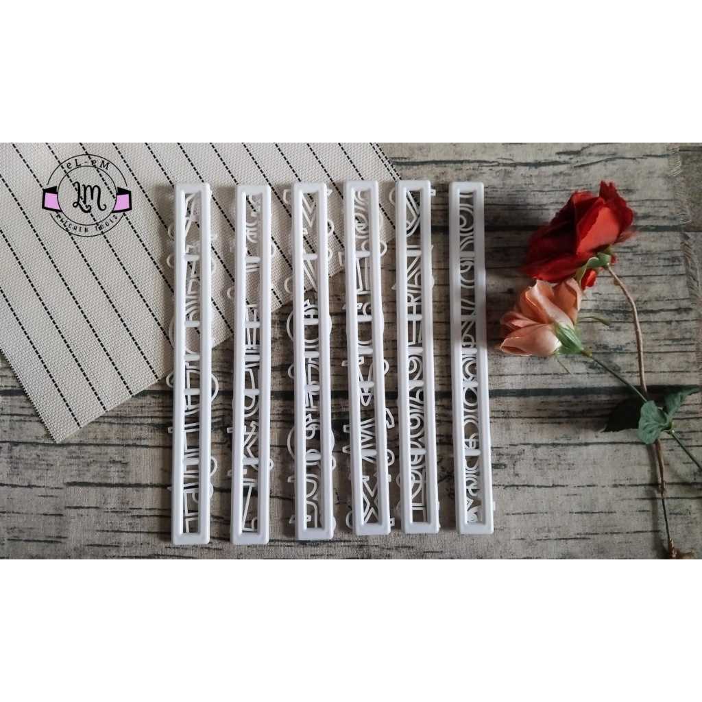 ALPHABET เครื่องตัด MOLD LETTERS และหมายเลขอาหารเค้ก LETTERS 6BP