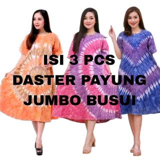 PAKET 3 PCS DASTER PAYUNG KAOS JUMBO BUMIL BUSUI LD 120 PB 110 MAX BB 90