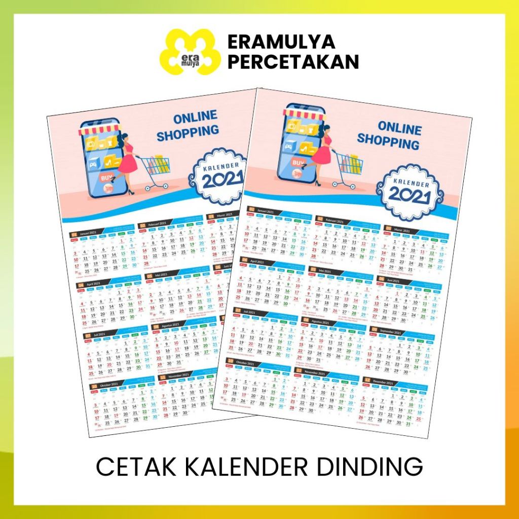 ERAMULYA (1 ริม BROCURE BONUS) | PRINT 3 PLY CALENDAR / CALENDAR 2025 / PRINT CALENDAR 2025