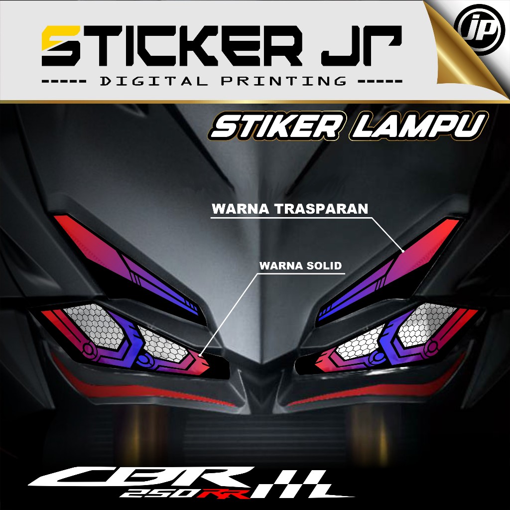 Sjp ไฟคิ้วรถจักรยานยนต์ Variation สติกเกอร์ CBR 150-250 สติกเกอร์โคมไฟโปร่งใส CBR UV 03