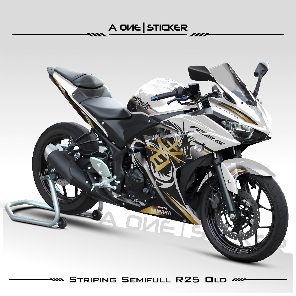Striping Semifull Yamaha R25 Old Motif 5 / Striping R25 / R3 / สติ๊กเกอร์ Semifull / สติ๊กเกอร์ Yama