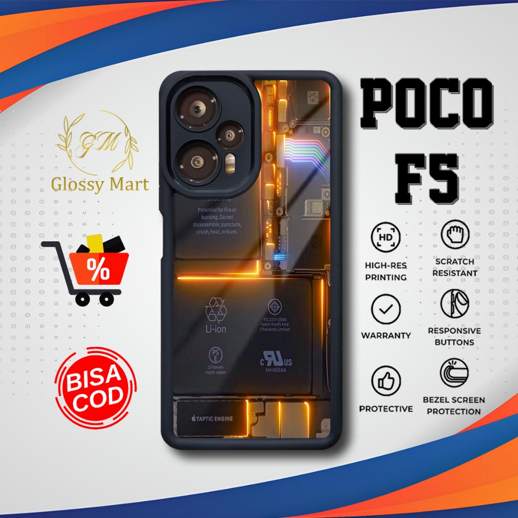MESIN HP ล่าสุด P0C0 F5 Case - P0C0 F5 - โทรศัพท์มือถือ Machine Motif - Premium Glossy Softcase Hard