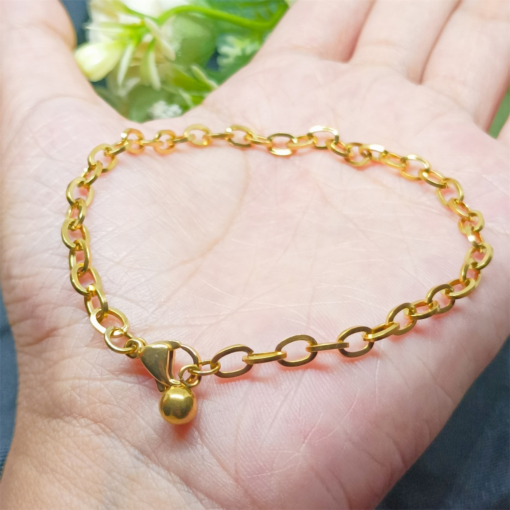 เครื่องประดับ สร้อยข้อมือไทเทเนียมชุบทอง 18เค ซูผิง ลูกบอลคริสตัลเพชร เจนนิเฟอร์ ปรับผู้หญิงและ 39; สร้อยข้อมือเครื่องประดับ