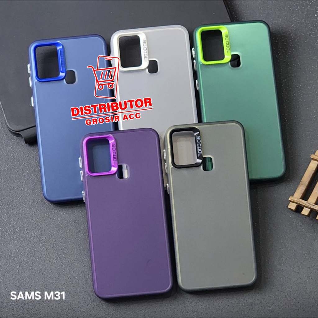 SAMSUNG M31 CASE IMD HYBRID PLATE HOLOGRAM CASE SOCOOL SAMSUNG M31 SC-1