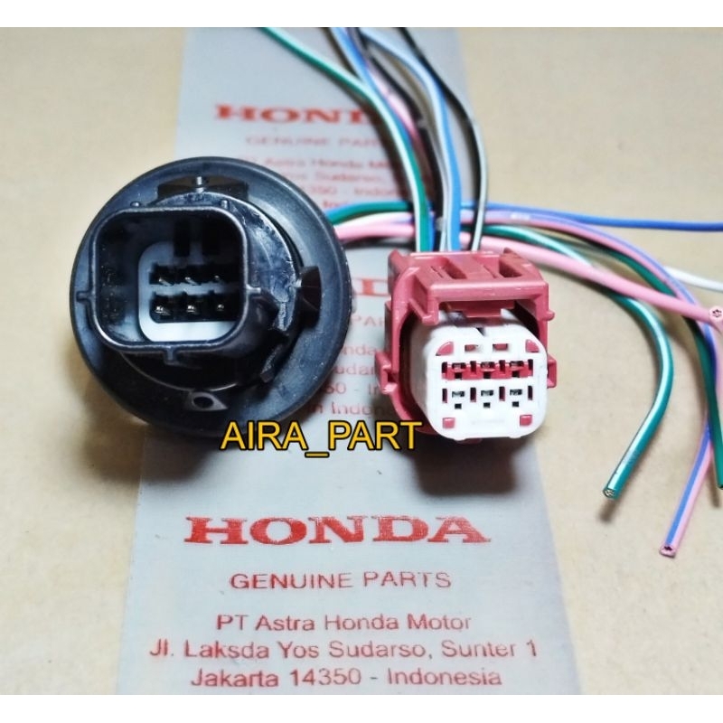 Honda Genio Beat ใหม่ led Reflector ไฟหน้าซ็อกเก็ต 2021 สําหรับ Honda ADV pin 6 original หัวโคมไฟซ็อกเก็ตสาย