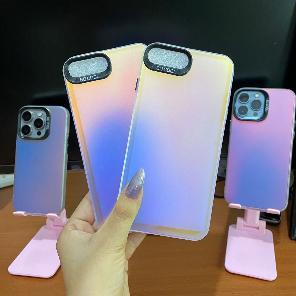 Aurora Silver Case IPHONE 7 IPHONE 8 Case Hologram Silver Full Cover -DC
