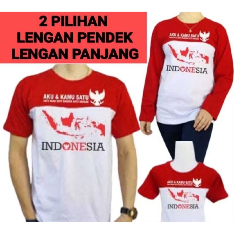 MERAH เสื้อยืด 17 สิงหาคมสีแดงและสีขาวสําหรับผู้ชายผู้ใหญ่ 001