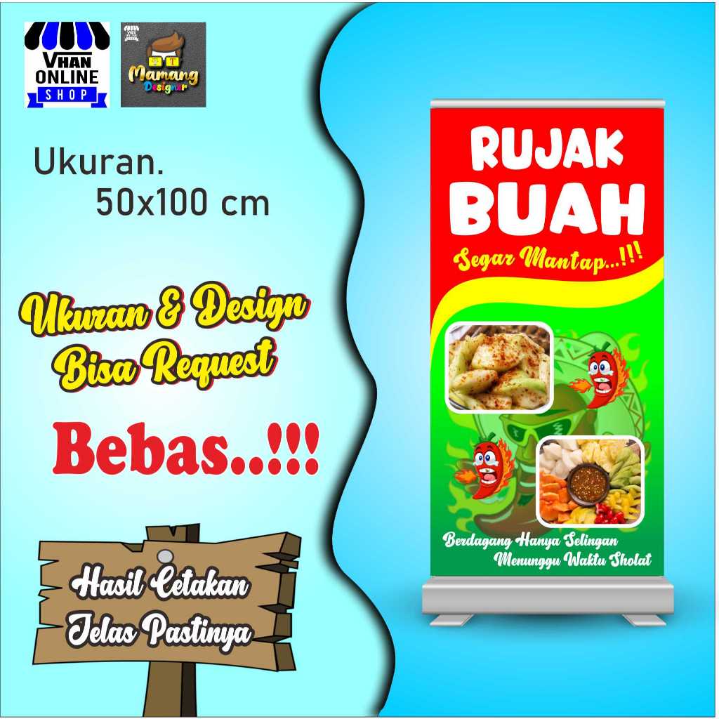 แบนเนอร์ แบนเนอร์ Mmt จําหน่าย Rujak หรือ Petis รุ่น Street Edge
