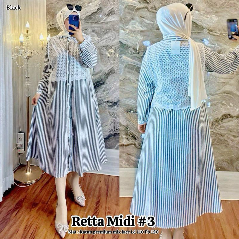 Katun KEMEJA - MIDI dress Tunic สําหรับผู้หญิงผ้าฝ้ายลายทาง zara ผสมผสานเสื้อลูกไม้ระดับพรีเมียมสําห