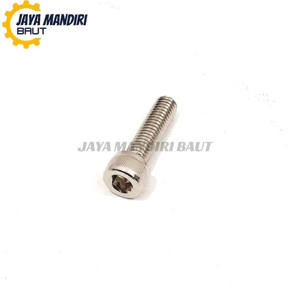 M8 x 30 Nickel L Bolt L6 Key ด้ายละเอียด 12 8x30 ความยาว 30 มม. นิกเกิล